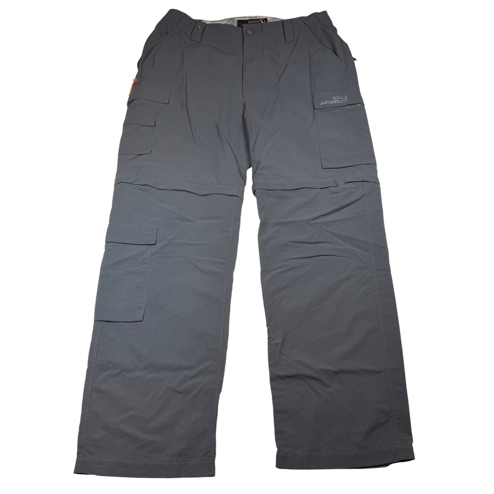 Aigle Actimum Mens Cargo‎ Hiking Pants Gray 34x30 Outdoor Technical Trousers